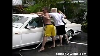Hot Jocks Motor vehicle Wash Service Turns To Crazy Gay Fucking